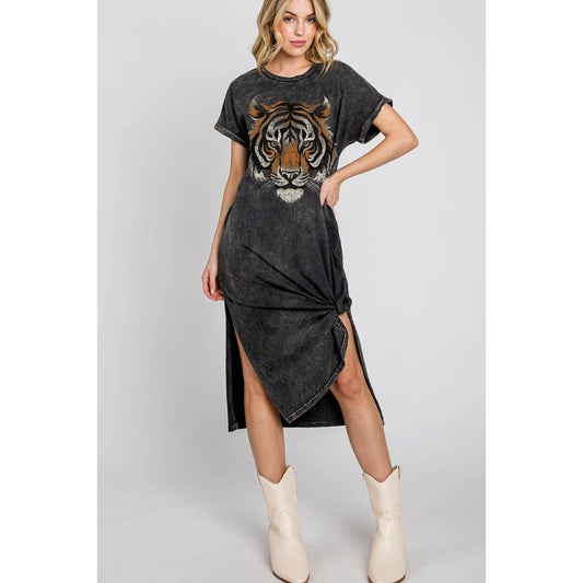 Tiger Face Mineral Graphic Dress