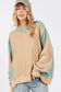 Sage & Fig Color Block Round Neck Sweatshirt