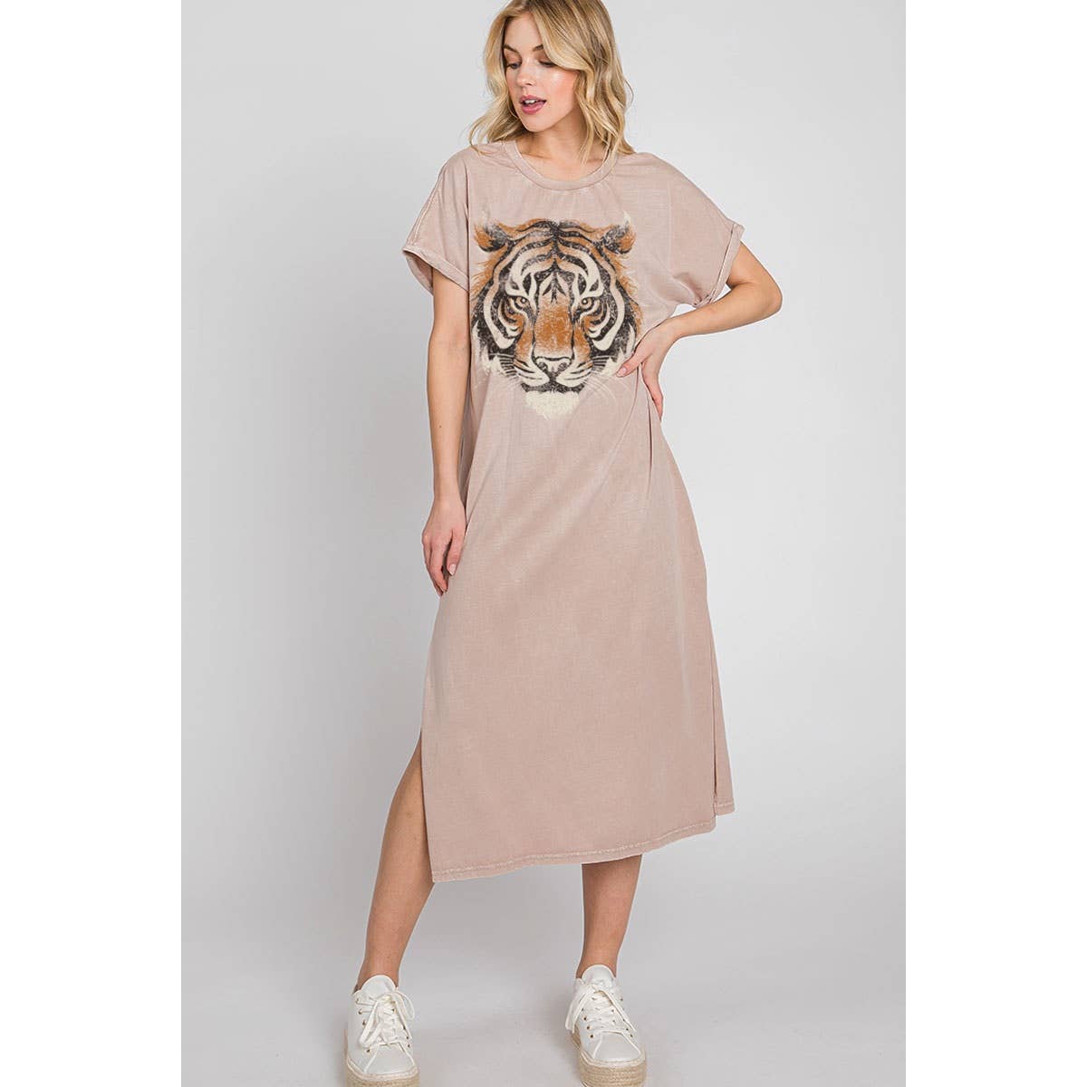 Tiger Face Mineral Graphic Dress