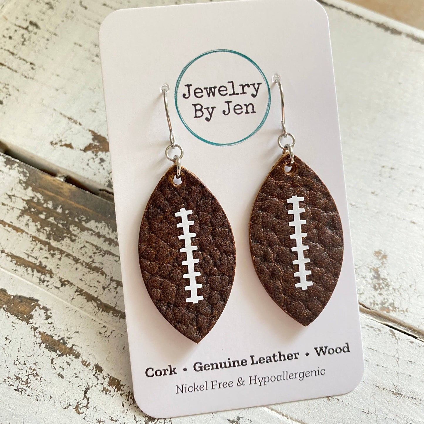 Football Earrings: Medium