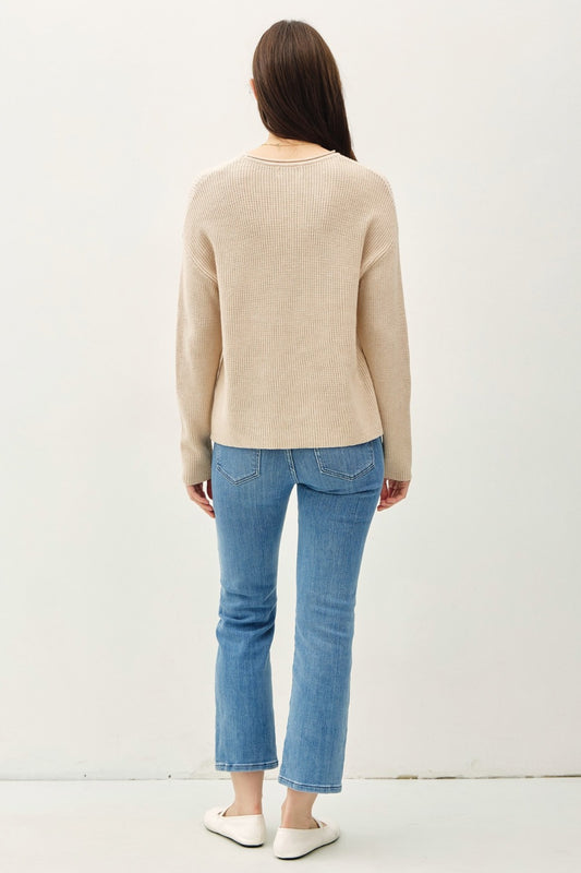 Round Neck Long Sleeve Sweater