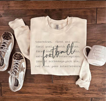  Football words basic sweatshirt