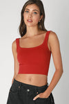 NS7801 - Chevron Ribbed Crop Top