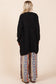 Mittoshop Open Front Long Sleeve Longline Cardigan