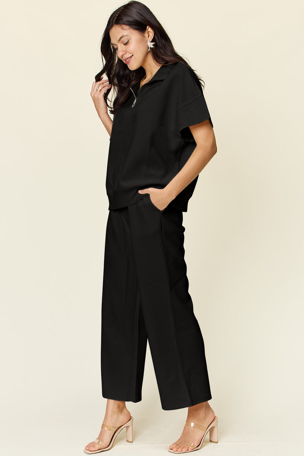 Short Sleeve Top and Pants Set