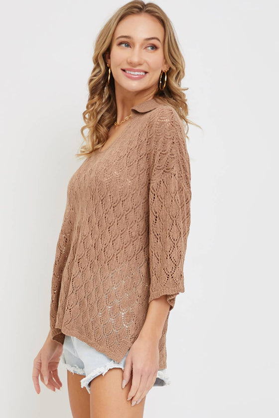 POINTELLE  KNIT TOP