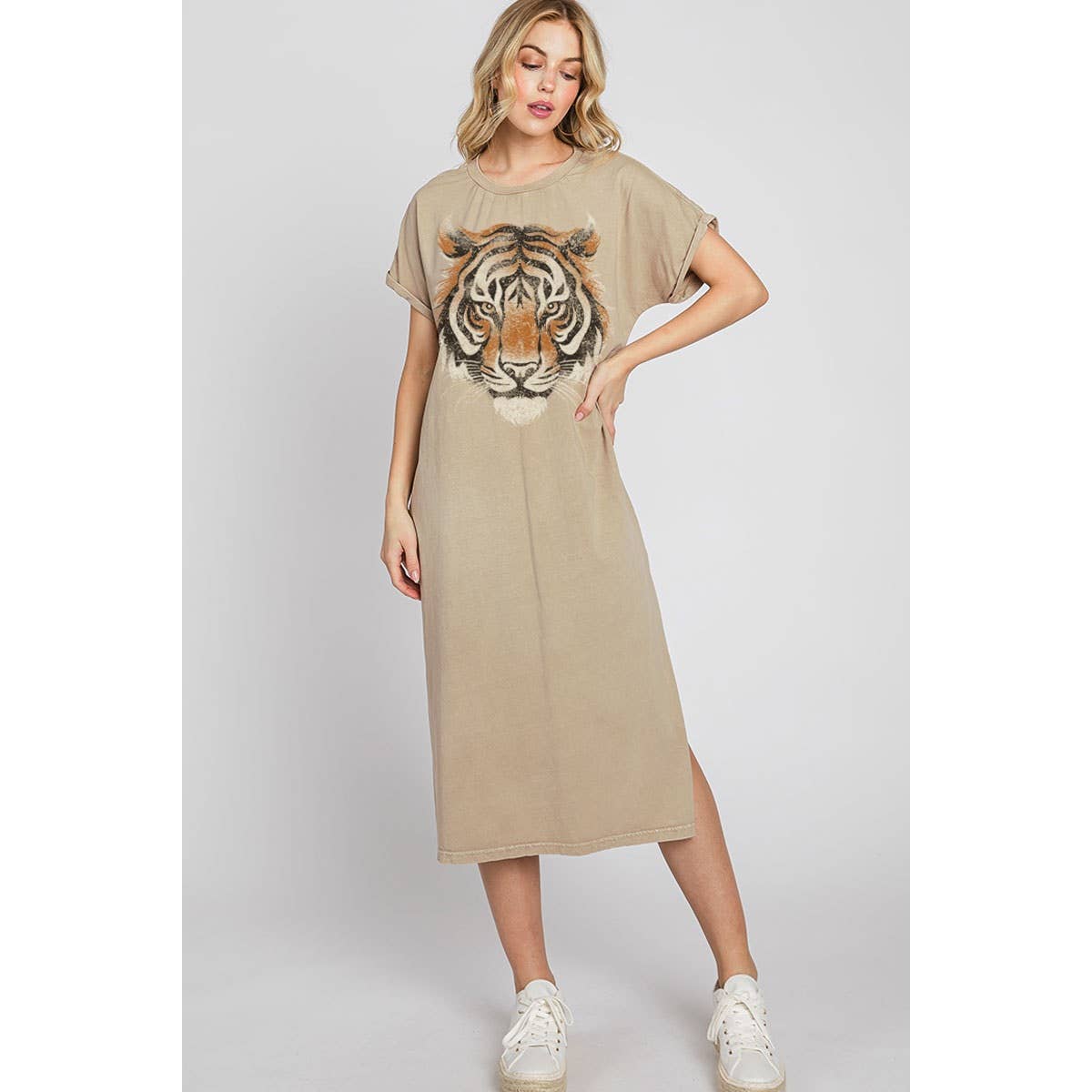 Tiger Face Mineral Graphic Dress