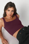 NS7801 - Chevron Ribbed Crop Top