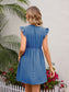 Swiss Dot Ruffled V-Neck Dress