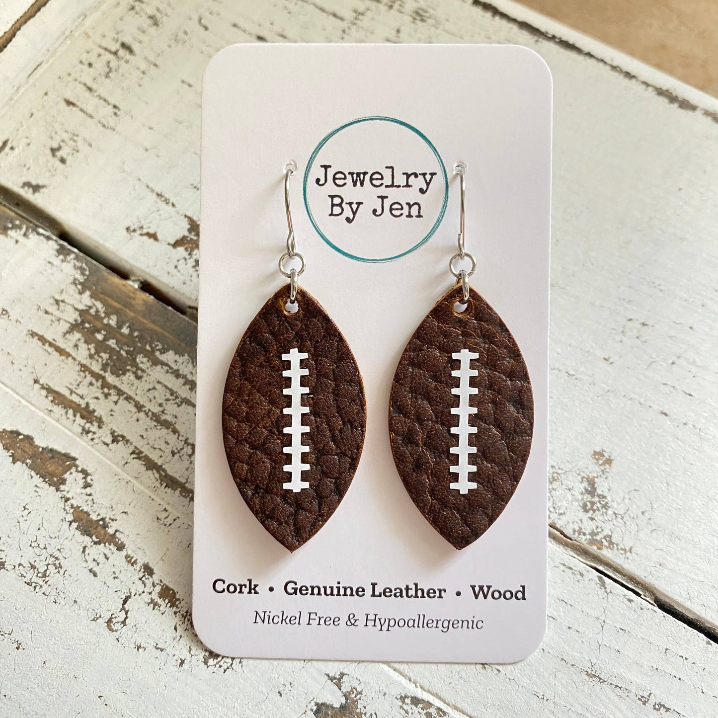 Football Earrings: Medium