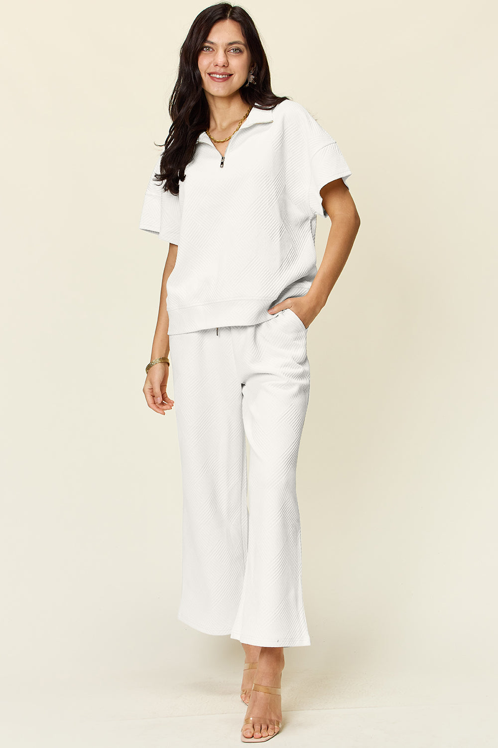 Short Sleeve Top and Pants Set