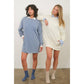 DZ24F726-OVERSIZED MINI SWEATSHIRT DRESS