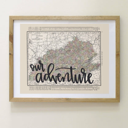 Vintage Map Prints - Kentucky