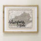 Vintage Map Prints - Kentucky