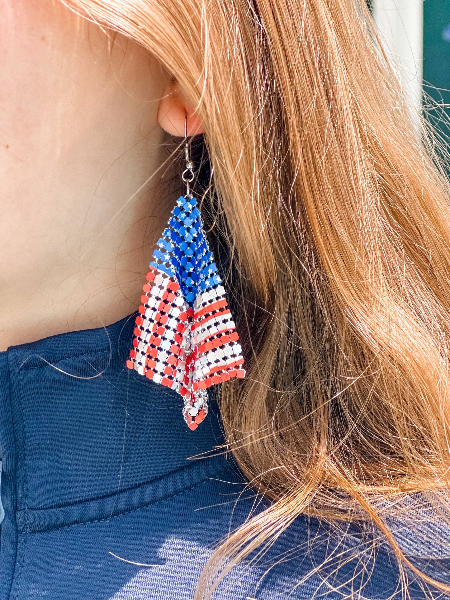 "I Love America" Flag Dangles