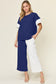 Contrast T-Shirt and Wide Leg Pants Set