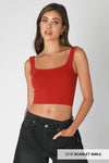 NS7801 - Chevron Ribbed Crop Top