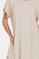 Fringe Edge High Low Flowy Dress with Pockets