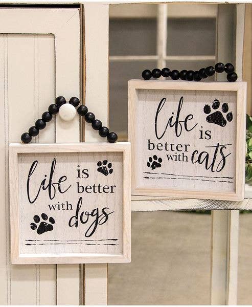 Life Is Better With Pets Beaded Sign