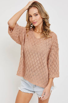  POINTELLE  KNIT TOP